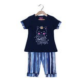 NEW NAVY BLUE WITH BLUE TROUSER SWEET DREAM PRINTED SUIT