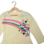 Load image into Gallery viewer, NEW YELLOW RAINBOW PRINTED T-SHIRT TOP FOR GIRLS
