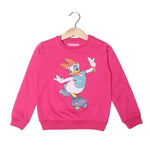 Load image into Gallery viewer, NEW DARK PINK DUCK PRINTED SWEATSHIRT FOR GIRLS
