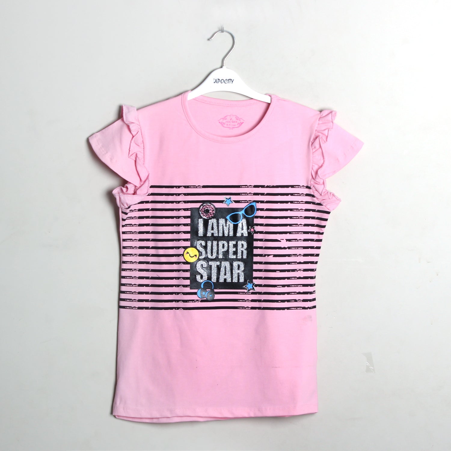 PINK STRIPES  PRINTED T-SHIRT - Expo City