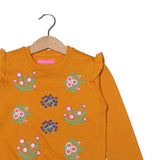 NEW YELLOW FLOWERS PRINTED SWEATSHIRT FOR GIRLS