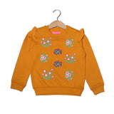 NEW YELLOW FLOWERS PRINTED SWEATSHIRT FOR GIRLS