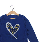 NEW ROYAL BLUE BE KIND PRINTED T-SHIRT TOP FOR GIRLS