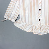 NEW CREAM LINES WITH EMBROIDERY CASUAL SHIRT FOR GIRLS