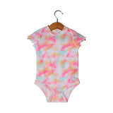 NEW PINK & MULTI COLORS PRINTED ROMPER FOR GIRLS
