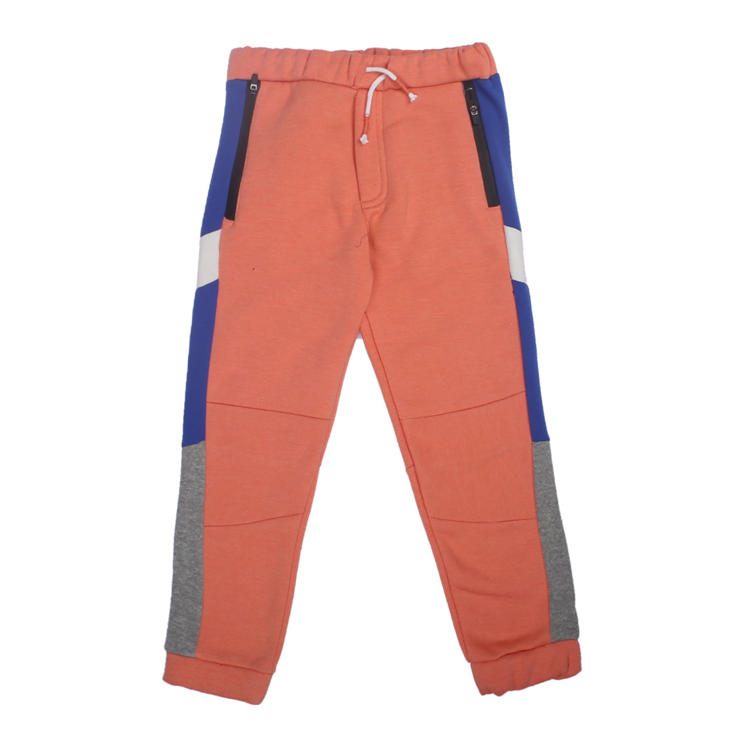 NEW DARK PEACH WITH 3 TONE COLOURS JOGGER PANTS TROUSER
