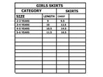 Load image into Gallery viewer, NEW WHITE WITH YELLOW CHECK DESIGN PRINTED SKIRT FOR GIRLS

