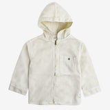 NEW OFF WHITE SINGLE POCKET HOODIE WITH ZIPPER